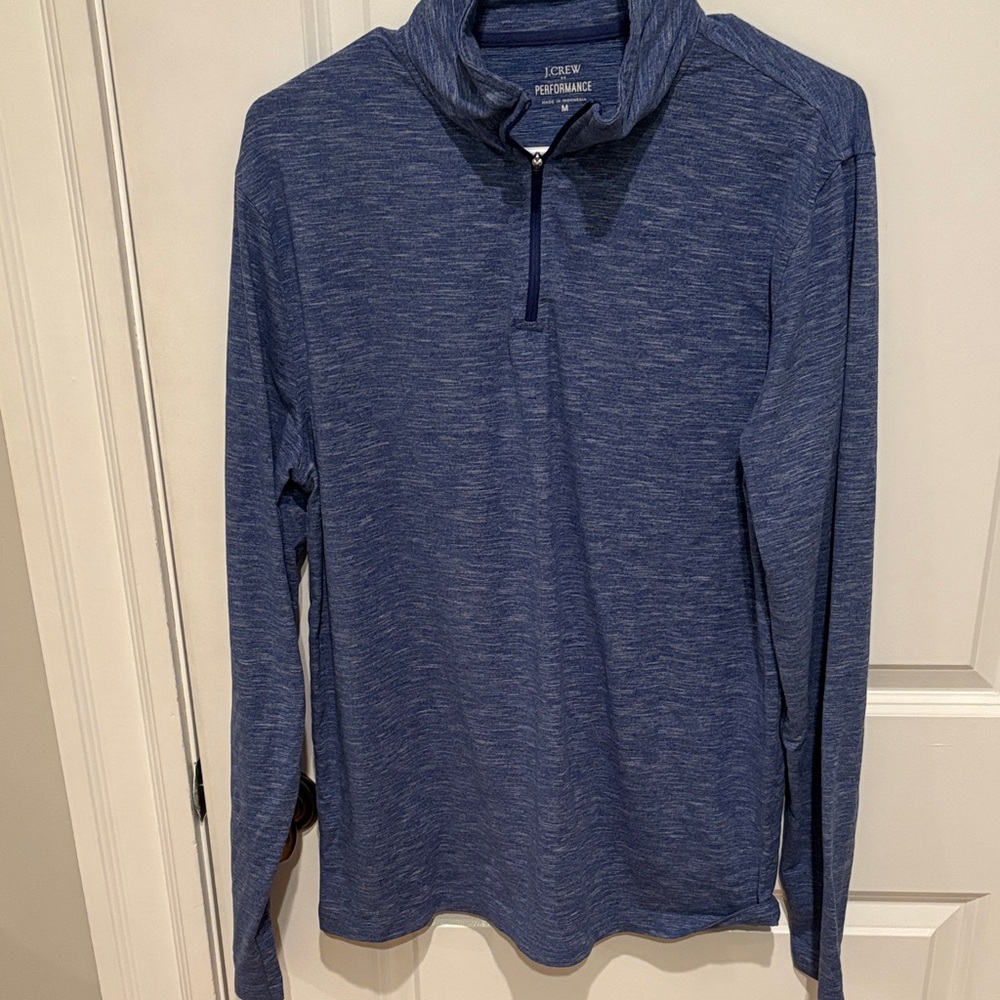 J. Crew Heathered Blue Performance Pullover